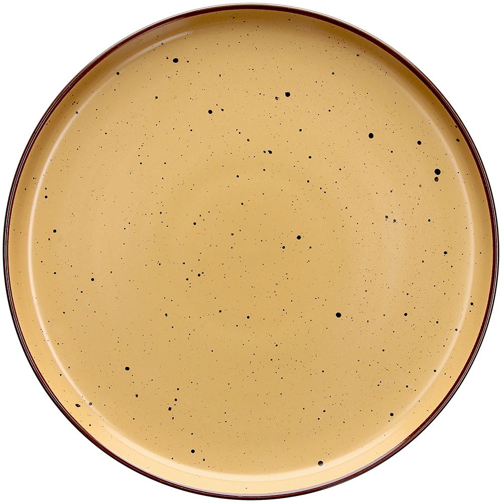 Tognana Urban Bruges Plato Llano en Stoneware Ocra Ø27xH2,5 cm – Plato Elegante en Gres para la Mesa