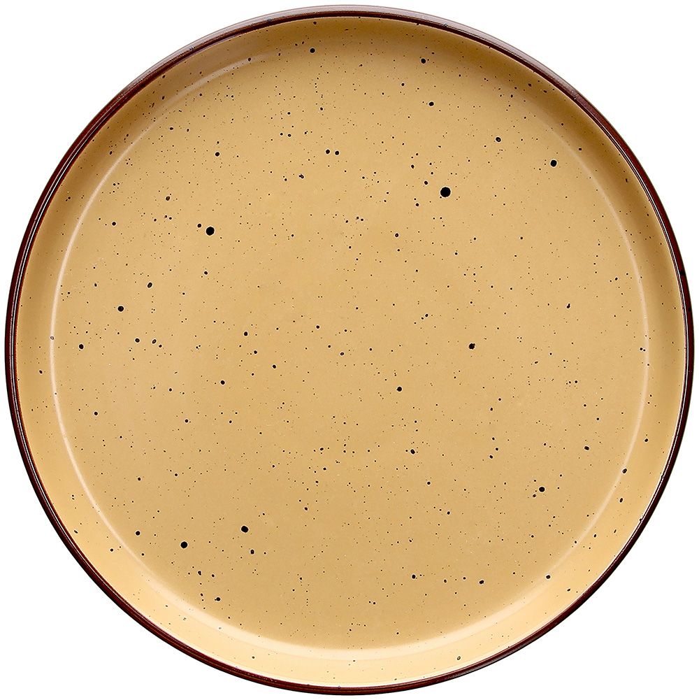 Tognana Urban Bruges Piatto Dessert in Stoneware Ocra Ø20,5xH2,5 cm – Piattino Elegante in Gres per Dolci e Frutta