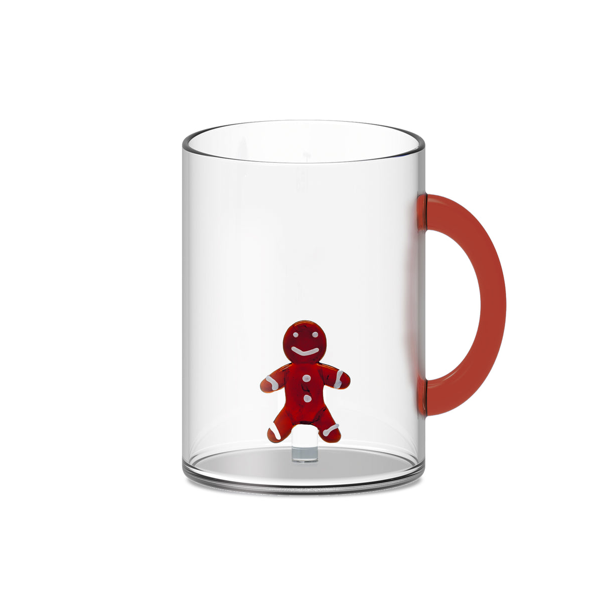 WD LifeStyle Tazza Vetro Borosilicato Cc 420 Ml Decoro Omino Pan di Zenzero Natale