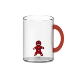 WD LifeStyle Tazza Vetro Borosilicato Cc 420 Ml Decoro Omino Pan di Zenzero Natale