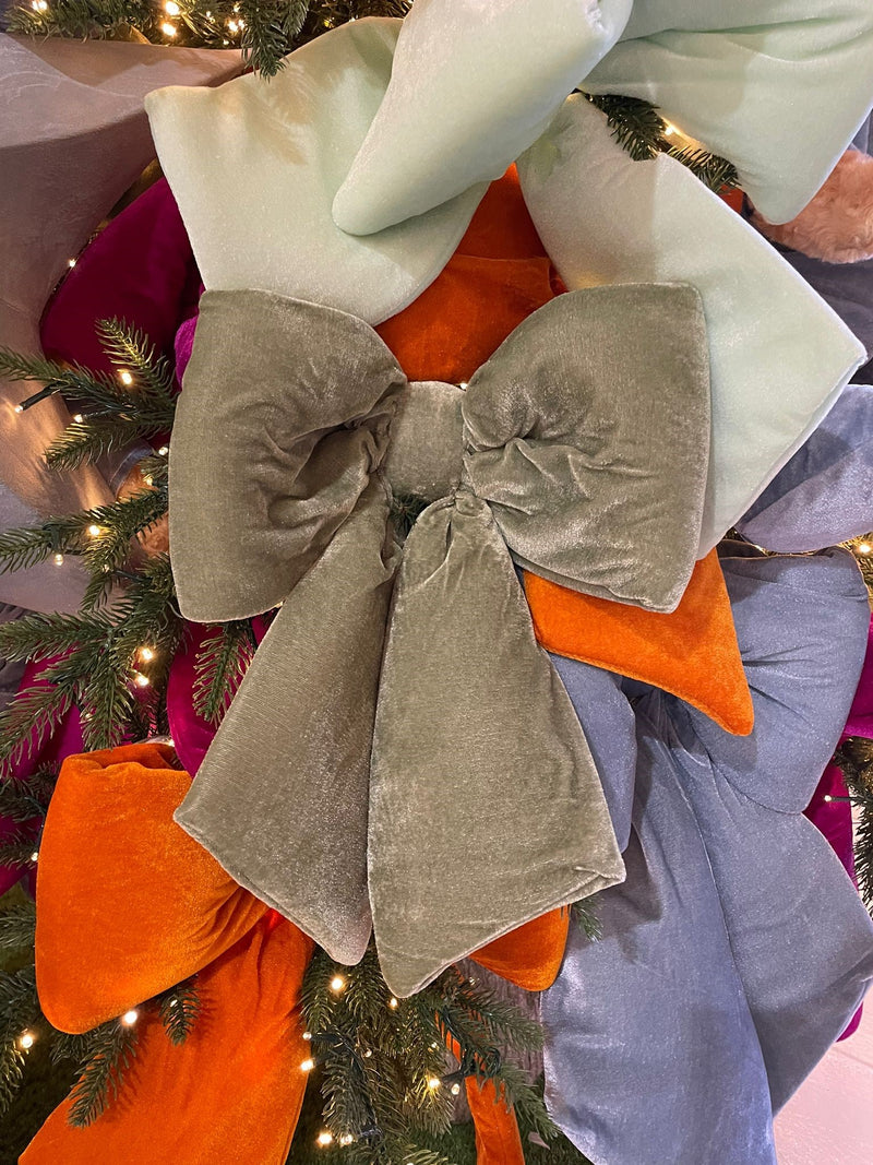 ARPIMEX Lazo Navidad Terciopelo 40 Cm Verde Claro