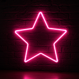 EDG Enzo De Gasperi NeonLed Estrella de Navidad Doble Cara D 60 Cm 240 Led Rosa