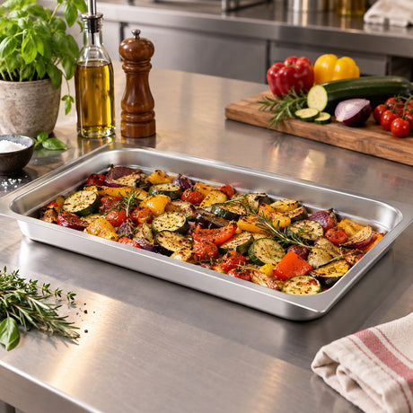 Agnelli Bandeja Gastronorm L.3003 H4 cm en Aluminio – Bandeja Profesional para Cocina