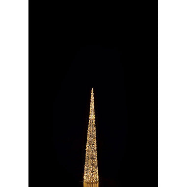 Ad Trend Árbol de Navidad en hierro y PE oro con 600 LED H 150cm