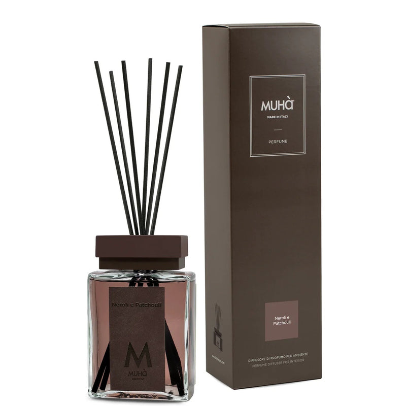 Muhà Luxe Difusor de Aroma Perfume con Varillas Neroli y Pachulí 200 Ml