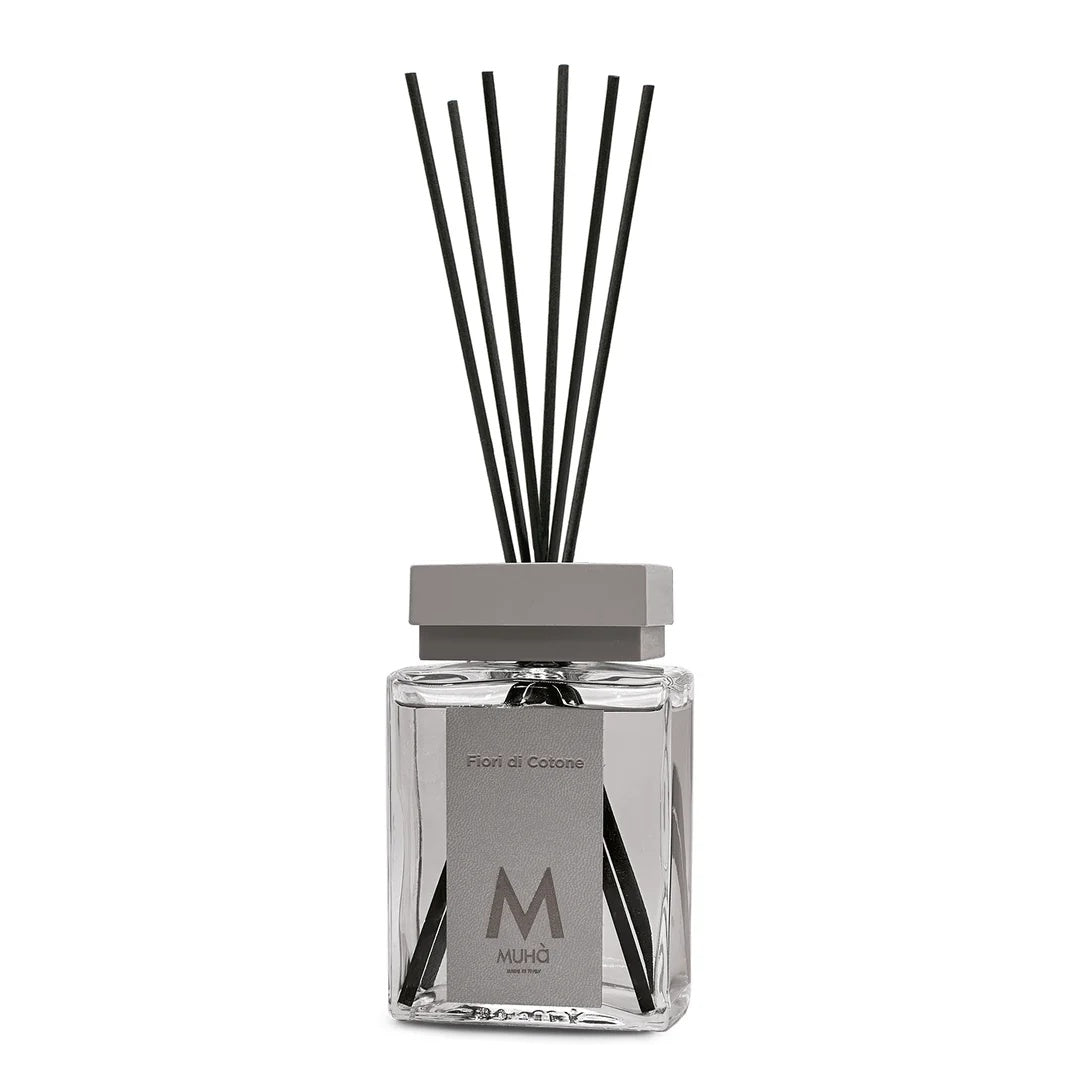 Muhà Luxe Perfume Difusor Ambiente con Varillas Flores de Algodón 200 Ml