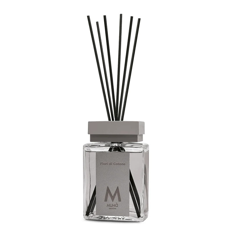 Muhà Luxe Perfume Difusor Ambiente con Varillas Flores de Algodón 200 Ml