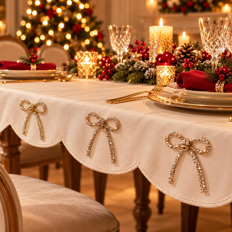 Piovaccari Lazo Navideño Bows with Diamonds Oro Rosa 6,5xH7 cm – Lazo Decorativo con Diamantes para Árbol de Navidad, Adornos y Envoltorios de Regalo