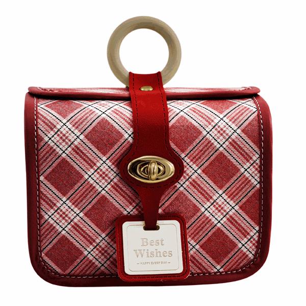 L'Arcolaio Bauletto Rettangolare Piccolo Vintage Red 17,8x12,7x14 cm