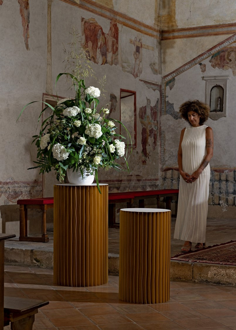 Cupido&Co. Cilindro Carta Pieghevole con Vassoio D 350 Mm H 600 Mm Celeste