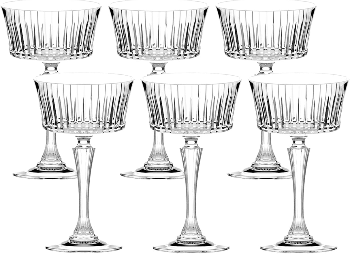 RCR Cristalleria Italiana Timeless - CH - Set de 6 Copas Reloj de Arena en Cristal