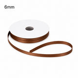 Cinta Doble Satén Color Mocha Mousse 6 mm x 50 m
