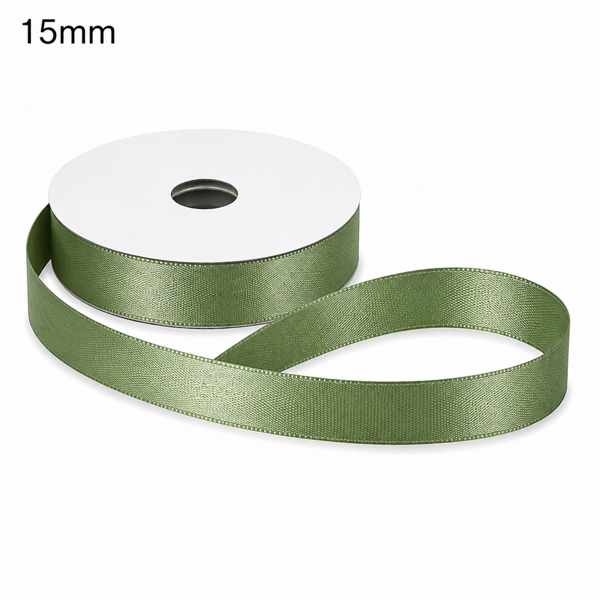 Cinta Doble Satén ETM Color Verde Salvia 15 mm x 50 mt