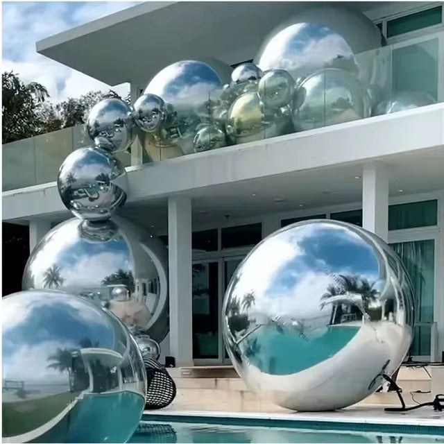 EDG Enzo De Gasperi Espejo Decorativo Esfera D 180 Cm Plata