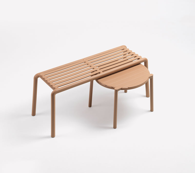 Nardi Doga Bench New Panchina da Esterno Tabacco 102,5 x 44 x 39 cm – Panchina Moderna per Giardino e Terrazzo