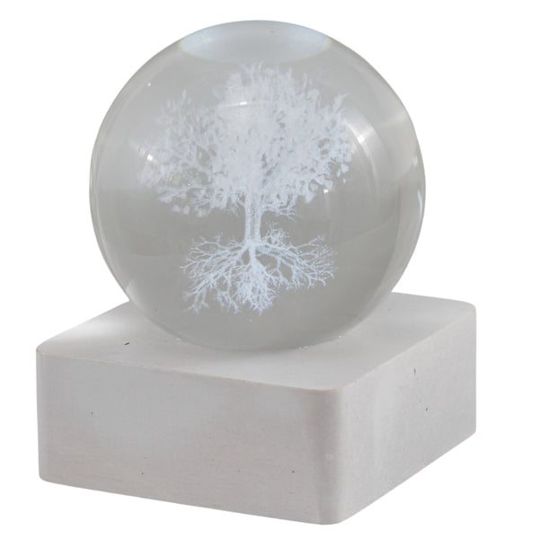 L'Arcolaio Lampada Decorativa Alberi con Base Quadrata Bianca 6x6x8 cm – Elegante Idea Regalo e Decorazione per Casa
