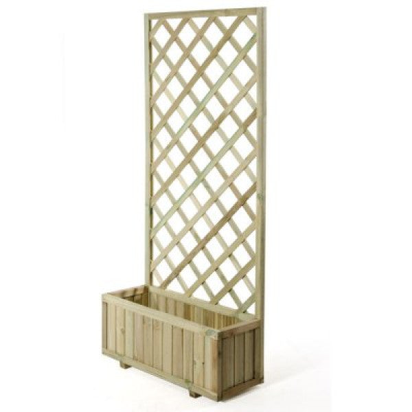 La Jardinera de Madera Garden L'Arcolaio con Enrejado Impregnado 90x30x180cm