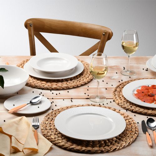 Tognana Golf Bianco Piatto Dessert in Porcellana Ø19xH2 cm – Piattino Elegante per Dolci e Frutta