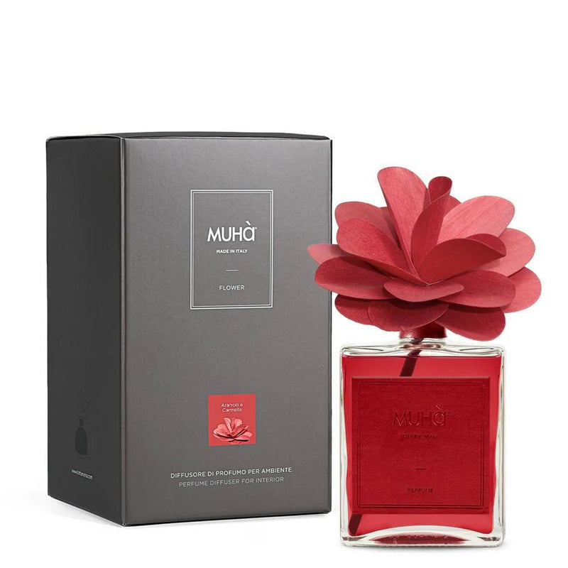 Muhà Difusor Ambientador Flower Camelia Naranja y Canela 500 Ml