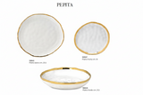 Fade Pepita Piatto Fondo D 21,5 Cm Porcellana Bianco Oro