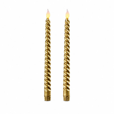 ad trend ad trend set 2 candele a spirale h 265 cm d 2 cm a batterie oro ean 8057586083974