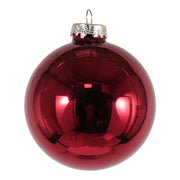 ARPIMEX Caja 4 Esferas Navideñas Ø 120 Mm Cristal Burdeos