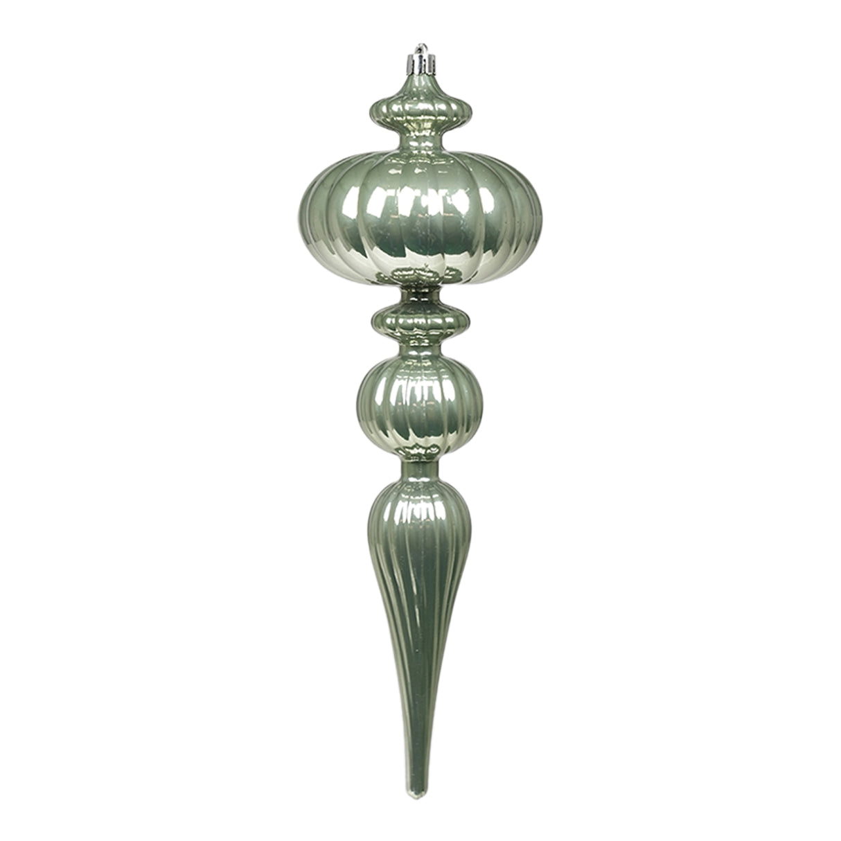 arpimex arpimex ornamento di natale stile barocco appuntito 10 x 31 cm plastica verde salvia ean 8018318537035