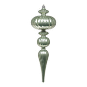 ARPIMEX Ornamento di Natale Stile Barocco Appuntito 10 x 31 Cm Plastica Verde Salvia