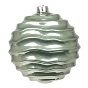 ARPIMEX Bola Acanalada de Navidad Ø 150 mm Plástico Verde Salvia