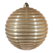 ARPIMEX Esfera Estriada Navideña D 200 mm Plástico Beige