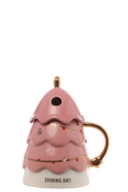 ARPIMEX Contenedor Navidad Arbolito 10 x 10 x 16 Cm Rosa