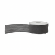 Cinta Nancy Arpimex Gris Opaco Ribetes Blancos 40 mm 20 m