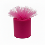 Rotolo Tulle semi-trasparente per bomboniere, decorazioni e fai da te. ARPIMEX rotolo fucsia H 12,5 cm × 100 mt, rete fine, no sfilacciatura ean 8018318043390