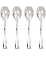 bigiemme bigiemme cucchiaini 10 cm plastica argento metallizzati 24 pz ean 0039938112295