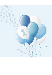 Bigiemme Servilleta Cumpleaños Globos 33 x 33 Cm Azul Paq 20 Uds