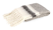 Bizzotto Manta Navideña Nayla a Rayas 130 x 170 Cm con Flecos Gris