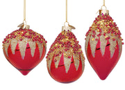 Bizzotto Colgante Navideño Firework Surtido Cristal Rojo 1 Ud