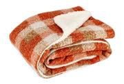 Bizzotto Plaid Navideño Laurence Cuadros 130 x 160 Cm Naranja