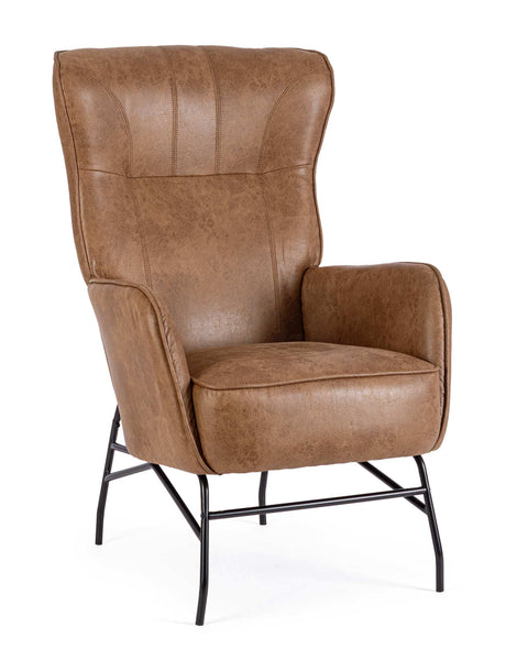 bizzotto bizzotto poltrona nasira h 109 cm l 70 cm p 84 cm ecopelle marrone ean 8051836576544