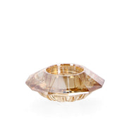 Bizzotto Portavelas Tealight 1P Eldrid H 3,3 Cm Ø 9 Cm Cristal Ámbar