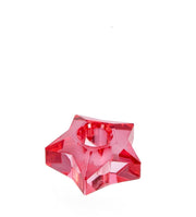 Bizzotto Portavelas Navideño Eldrid Stella Alt 4 Cm Ø 7,5 Cm Cristal Rojo