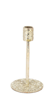 Bizzotto Portavelas de Navidad Handley A 16 cm D 8,5 cm Metal Plata