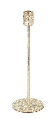 Bizzotto Portavelas de Navidad Handley Alt 26 Cm Diá 8,5 Cm Metal Plata