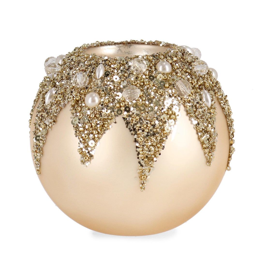 bizzotto bizzotto portacandela di natale imperial d 10 cm vetro champagne oro ean 8051836730557