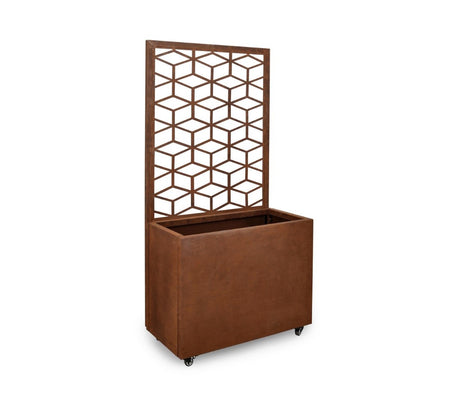 bizzotto bizzotto portafiore silvy rettangolare geometric 76 x 41 cm h 152 cm ruggine ean 8051836680722