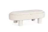 bizzotto bizzotto pouf tanya con vassoio ovale h 33 cm 110 x 50 cm bianco ean 8051836796683