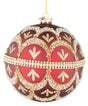 bizzotto bizzotto sfera di natale beloved d 150 mm vetro rosso con brillanti e perle ean 8051836743328