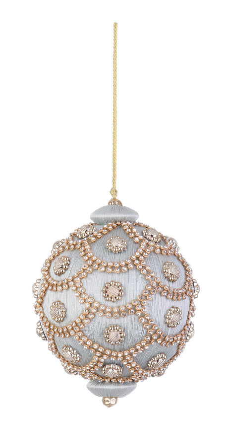 bizzotto bizzotto sfera di natale crystal d 100 mm con perle azzurro polvere ean 8051836614284
