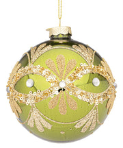 Bizzotto Sfera di Natale Garish D 100 Mm Vetro Verde