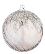 Bizzotto Sfera di Natale Vortex D 150 Mm Vetro Grigio Oro